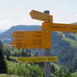 Wir schafften es nicht ganz in 1 h 05 min, aber in 1 h 20 min waren wir oben.