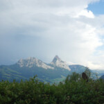 Grosser und kleiner Mythen, Sicht ab Goldau.