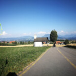 Panorama in die Alpen