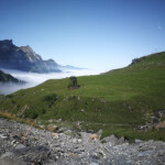 Blick zurück die Nebelgrenze steigt Blick zurück die Nebelgrenze steigt