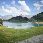 Blick über den Trübsee von Jochpass Talstation nach Trübsee Station Blick über den Trübsee von Jochpass Talstation nach Trübsee Station