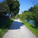 Dammweg an der Engelbergeraa Richtung Buochs Damm der Engelbergeraa