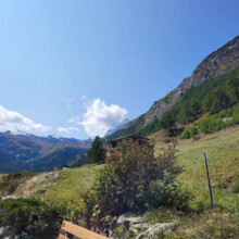 Das Matterhorn versteckt sich Erster Blick aufs Matterhorn